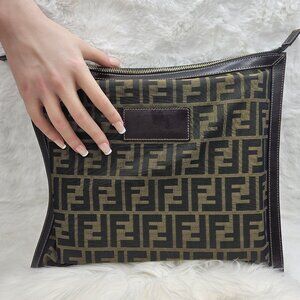 FENDI  Zucca Pattern FF Clutch